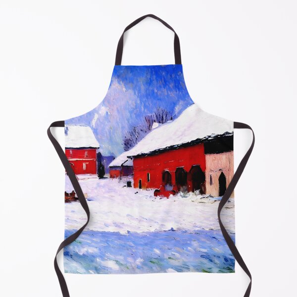 Item preview, Red Houses at Bjørnegaard in the Snow, Norway designed and sold by artdesignsnow.