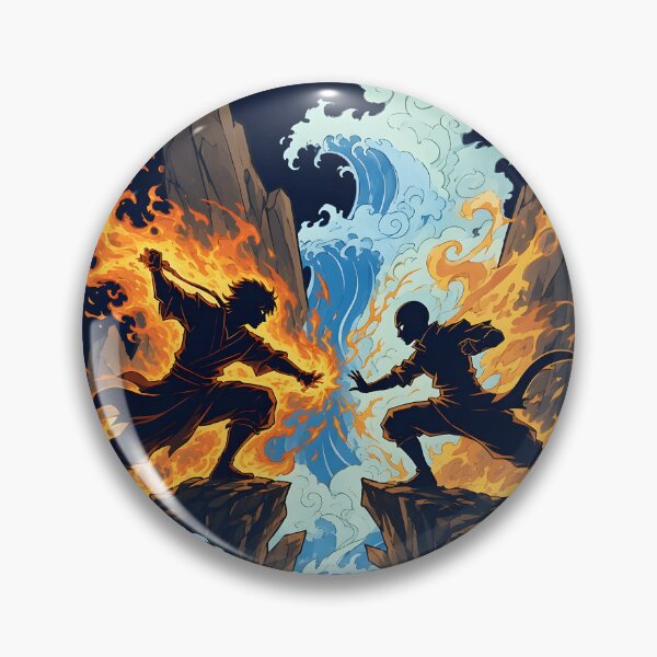 Item preview, Master of All Elements - Japanese Wave and Flame Art designed and sold by maltsdigging1b.