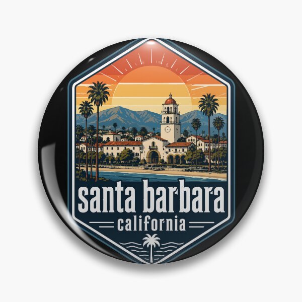 Item preview, Santa Barbara California Retro USA Travel designed and sold by TomFrontierArt.