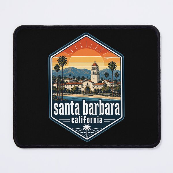 Item preview, Santa Barbara California Retro USA Travel designed and sold by TomFrontierArt.