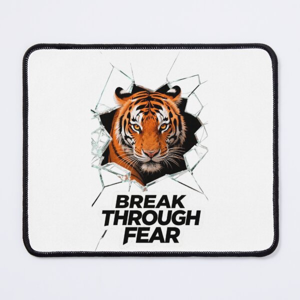 Item preview, Break Through Fear Tiger Shattered Glass Motivational Art designed and sold by carestazafeli.