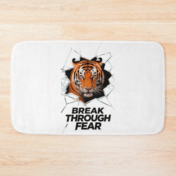 Item preview, Break Through Fear Tiger Shattered Glass Motivational Art designed and sold by carestazafeli.