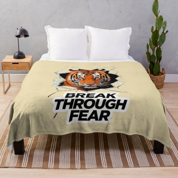 Item preview, Break Through Fear Tiger Shattered Glass Motivational Art designed and sold by carestazafeli.