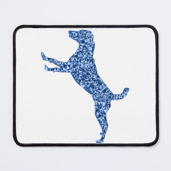 Item preview, Blue Triangular Cute Excited Dog Silhouette Design designed and sold by DymondDesigns.