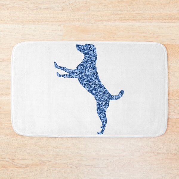 Item preview, Blue Triangular Cute Excited Dog Silhouette Design designed and sold by DymondDesigns.