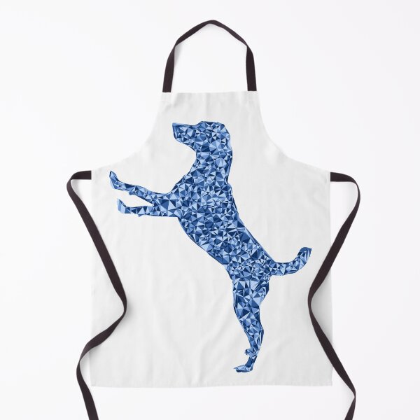 Item preview, Blue Triangular Cute Excited Dog Silhouette Design designed and sold by DymondDesigns.