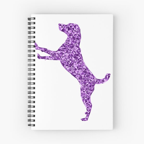 Item preview, Dog Jumping Up Purple Triangular Silhouette Design designed and sold by DymondDesigns.