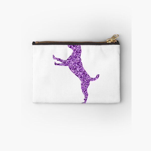 Item preview, Dog Jumping Up Purple Triangular Silhouette Design designed and sold by DymondDesigns.