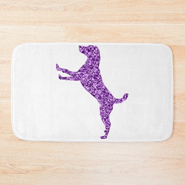 Item preview, Purple Triangular Cute Excited Dog Silhouette Design designed and sold by DymondDesigns.