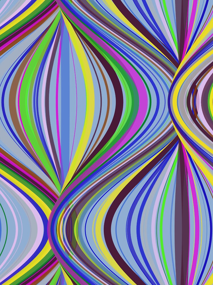 Thumbnail 4 of 4, iPhone Case, Vibrant Multicolor Retro Wavy Ribbon Pattern designed and sold by GraphyLab.