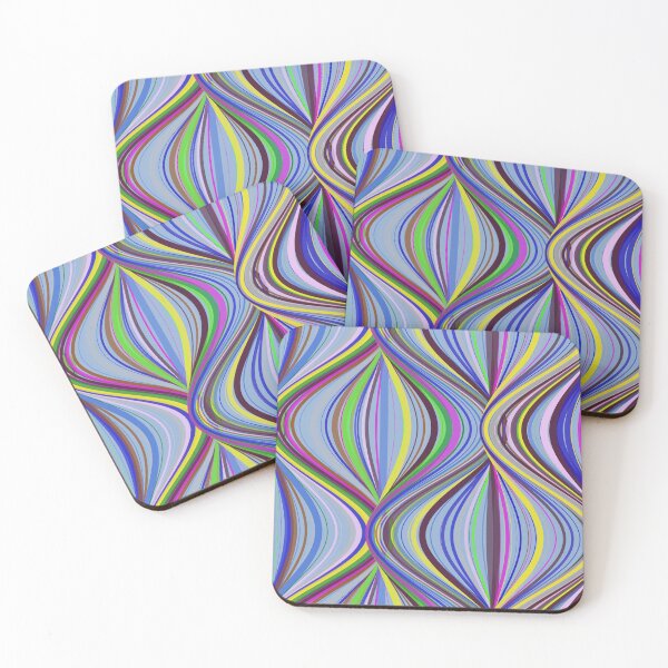 Item preview, Vibrant Multicolor Retro Wavy Ribbon Pattern designed and sold by GraphyLab.