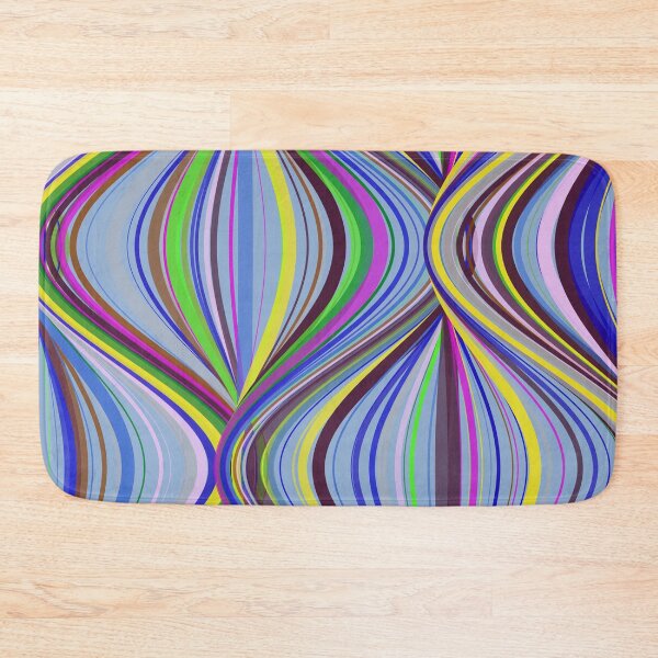 Item preview, Vibrant Multicolor Retro Wavy Ribbon Pattern designed and sold by GraphyLab.