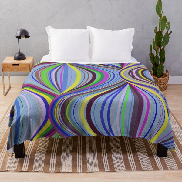 Item preview, Vibrant Multicolor Retro Wavy Ribbon Pattern designed and sold by GraphyLab.