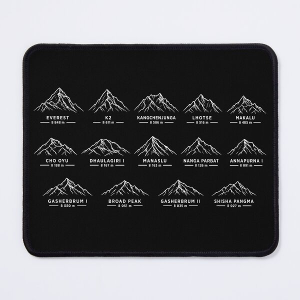 Item preview, 14 Eight-Thousanders – Minimalist Mountain Design for Climbing Lovers designed and sold by PaTkA art.