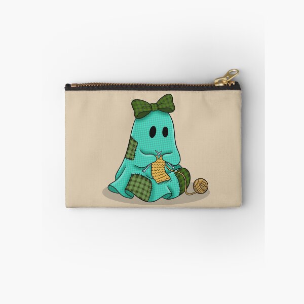 Item preview, Knitting Ghost | Cozy Autumn Halloween Illustration designed and sold by Ink & Kind Studio.