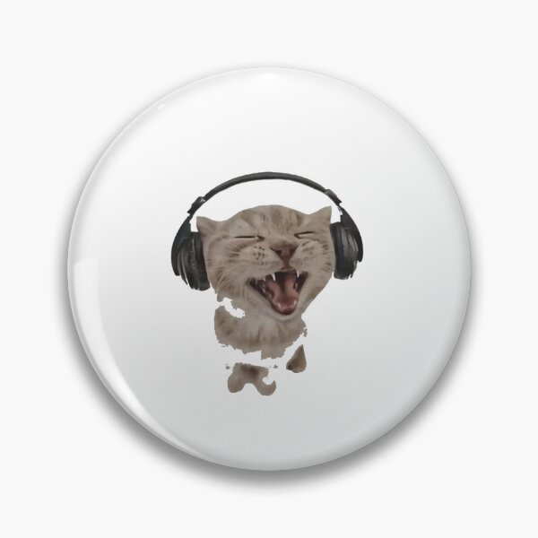 Item preview, Y2K Headphones Cat | Funny Singing Kitten 90s Retro Meme designed and sold by Gbriel3.