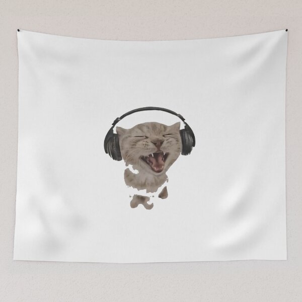 Item preview, Y2K Headphones Cat | Funny Singing Kitten 90s Retro Meme designed and sold by Gbriel3.