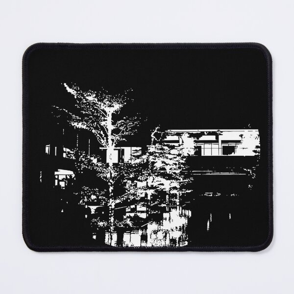 Item preview, Minimalist Black and White City Architecture Stencil Circular Graphic designed and sold by artistomake.