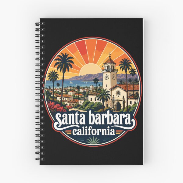 Item preview, Santa Barbara California Coast Retro USA Travel designed and sold by TomFrontierArt.
