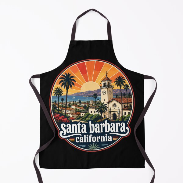 Item preview, Santa Barbara California Coast Retro USA Travel designed and sold by TomFrontierArt.