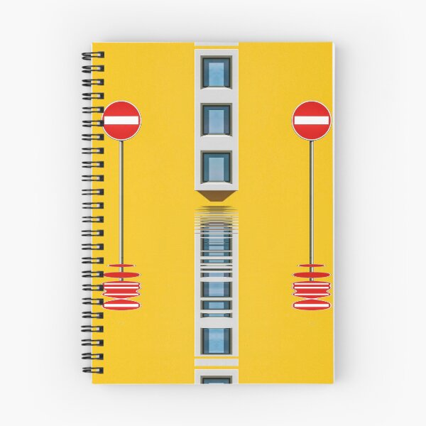 Item preview, Paired No-entry sign with clustered windows and yellow walls designed and sold by mister-john.
