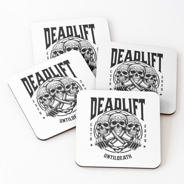 Artikelvorschau, Kreuzheben bis zum Tod – Heavy-Metal-Powerlifting-Schädel entworfen und verkauft von Dark Iron Apparel .