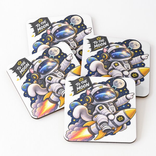 Item preview, Dream Big Space Cat – Cute Astronaut Cat on Rocket designed and sold by Genzfirevibes.