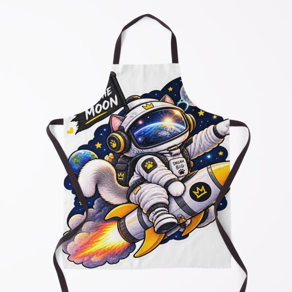 Item preview, Dream Big Space Cat – Cute Astronaut Cat on Rocket designed and sold by Genzfirevibes.