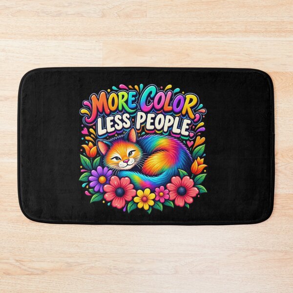Item preview, More Color Less People – Funny Rainbow Cat Lover Design designed and sold by Ashes to Artistry.