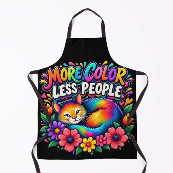 Item preview, More Color Less People – Funny Rainbow Cat Lover Design designed and sold by Ashes to Artistry.