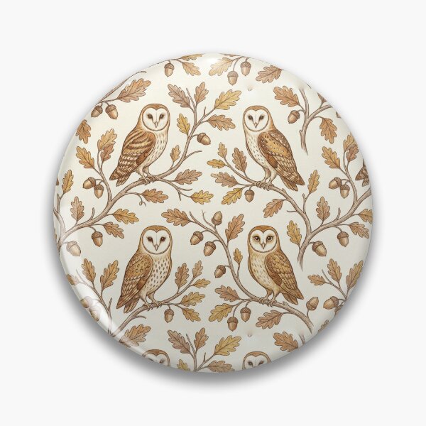 Item preview, Autumn Owls - Botanical Seamless Halloween Pattern designed and sold by inkaylindesign.