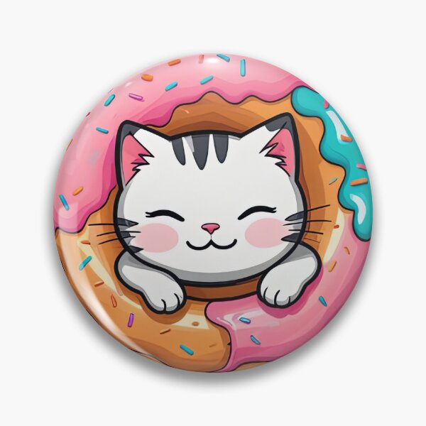 Artikelvorschau, Kawaii Donut Katze – T-Shirt für süße Dessertliebhaber entworfen und verkauft von designerbhai009.