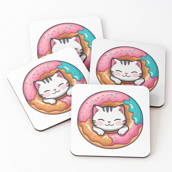 Item preview, Kawaii Donut Cat Cute Dessert Lover T-Shirt designed and sold by designerbhai009.