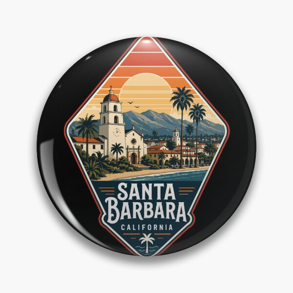 Item preview, Santa Barbara California Retro USA designed and sold by TomFrontierArt.