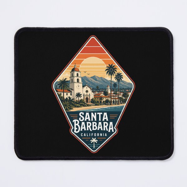 Item preview, Santa Barbara California Retro USA designed and sold by TomFrontierArt.
