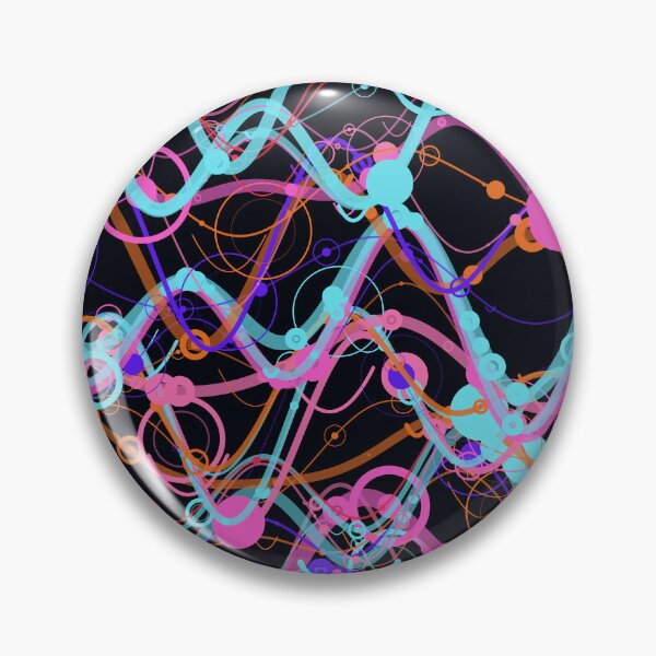 Item preview, Abstract Neon Wavy Chaos Geometric Pattern designed and sold by GraphyLab.