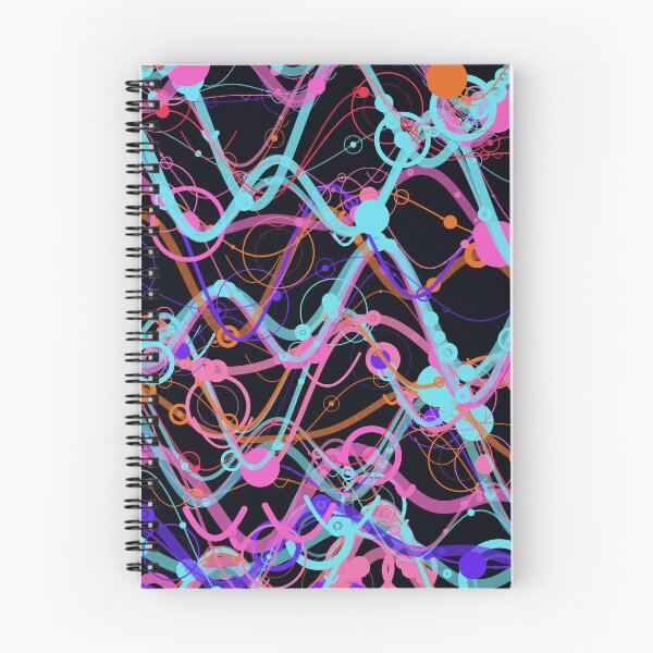 Item preview, Abstract Neon Wavy Chaos Geometric Pattern designed and sold by GraphyLab.