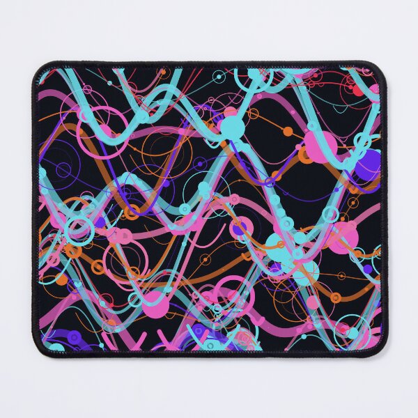 Item preview, Abstract Neon Wavy Chaos Geometric Pattern designed and sold by GraphyLab.