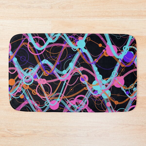 Item preview, Abstract Neon Wavy Chaos Geometric Pattern designed and sold by GraphyLab.