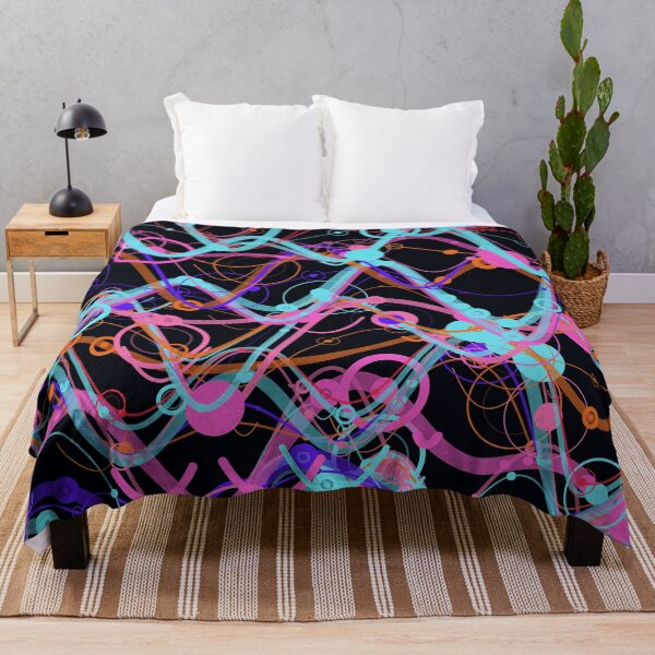 Item preview, Abstract Neon Wavy Chaos Geometric Pattern designed and sold by GraphyLab.