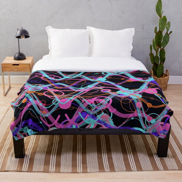 Item preview, Patrón geométrico abstracto ondulado de neón designed and sold by GraphyLab.