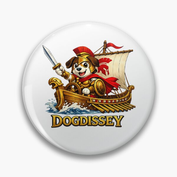 Item preview, Dogdissey Warrior Dog in Ancient Ship designed and sold by RaulWeirdAndFun.