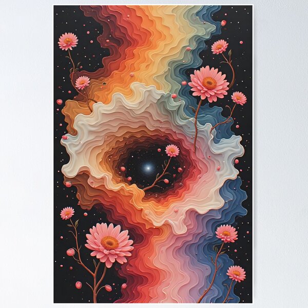 Item preview, A colorful cosmic sea of flowers in the universe designed and sold by Mianku | Für das Leben.
