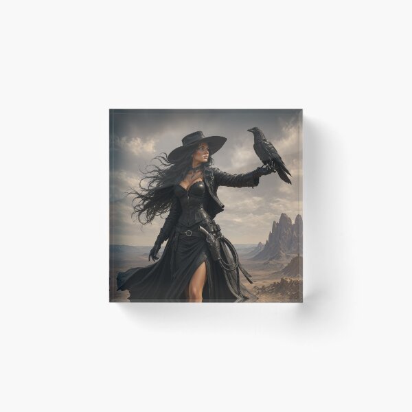 Item preview, Gothic Western Witch with Raven designed and sold by PetsArt.