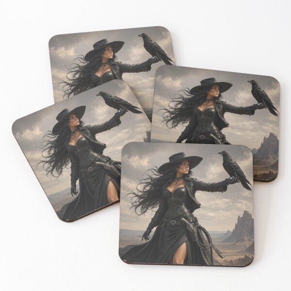 Item preview, Gothic Western Witch with Raven designed and sold by PetsArt.