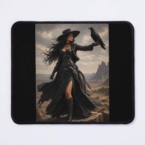 Item preview, Gothic Western Witch with Raven designed and sold by PetsArt.