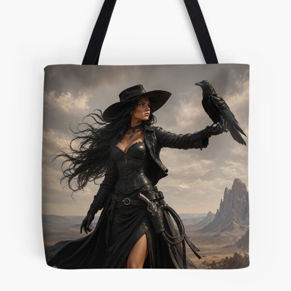 Item preview, Gothic Western Witch with Raven designed and sold by PetsArt.