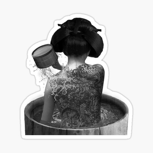 Geisha Yakuza Tattoo Japanese Dragon' Sticker