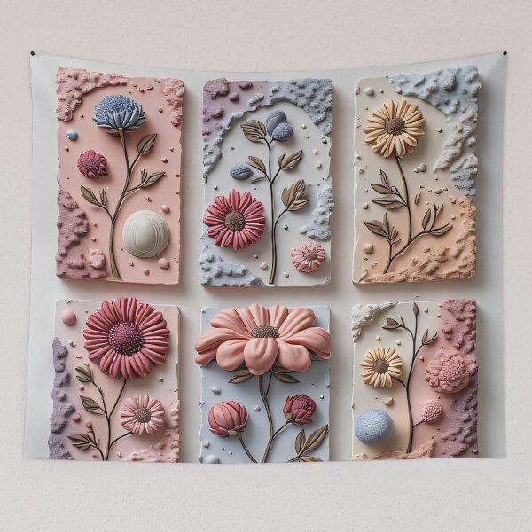 Item preview, Bouquet full of colorful flowers and leaves designed and sold by Mianku | Für das Leben.