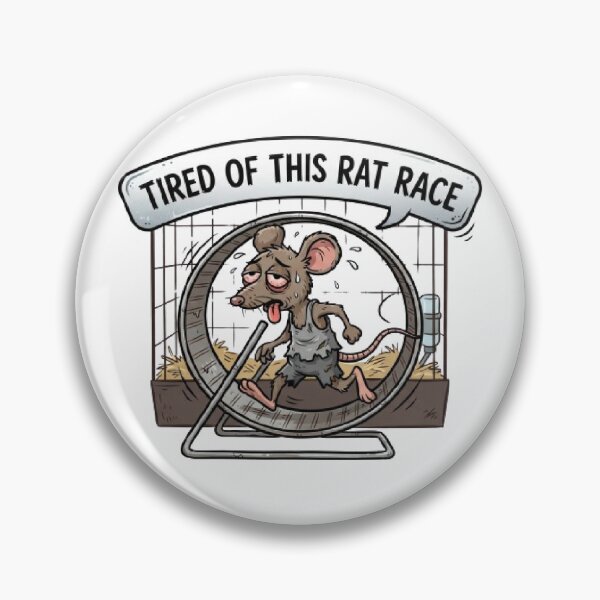 Item preview, Tired of This Rat Race Funny Office Humor Exhausted Mouse designed and sold by RaulWeirdAndFun.